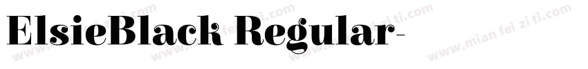 ElsieBlack Regular字体转换